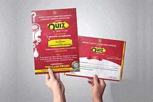 Rotary Club Quiz competition - Print Design Work